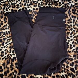 Lululemon black Leggings with see through behind legs